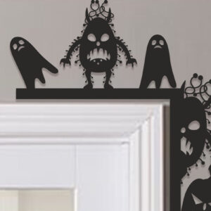 Intra απο ξύλο plywood 3mm-4mm πάχος - Halloween Door Corner Laser Cut  Δίασταση 15x15 cm INTRAFABR-100615658