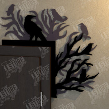 Intra απο ξύλο plywood 3mm-4mm πάχος - Halloween Door Corner | Διακόσμηση βεράντας Δίασταση 15x15 cm INTRAFABR-104382250 - Image 1