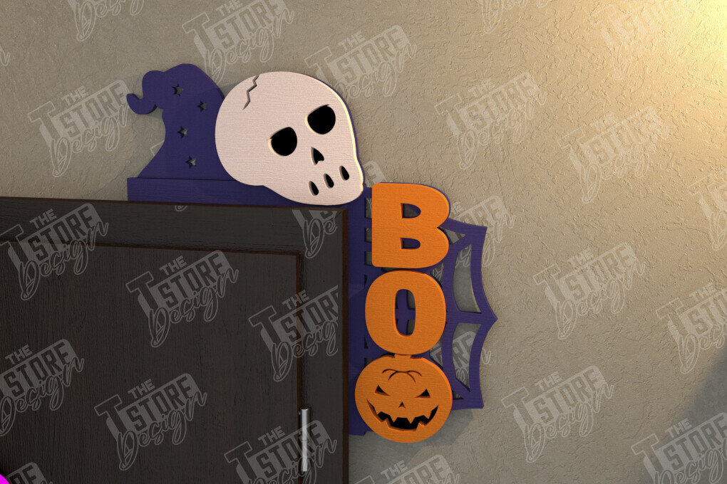 Intra απο ξύλο plywood 3mm-4mm πάχος - Halloween Door Corner | Διακόσμηση βεράντας Δίασταση 15x15 cm INTRAFABR-104382214