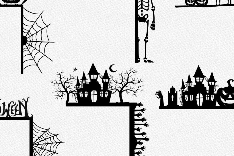 Intra απο ξύλο plywood 3mm-4mm πάχος - Halloween Door Corner  Δίασταση 15x15 cm INTRAFABR-77756511