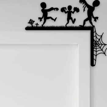 Intra απο ξύλο plywood 3mm-4mm πάχος - Halloween Door Corner Δίασταση 15x15 cm INTRAFABR-34922224 - Image 2