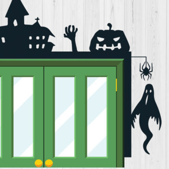 Intra απο ξύλο plywood 3mm-4mm πάχος - Πακέτο Halloween Door Corner  14 Δίασταση 15x15 cm INTRAFABR-80444270 - Image 3