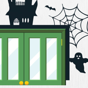 Intra απο ξύλο plywood 3mm-4mm πάχος - Πακέτο Halloween Door Corner  19 Δίασταση 15x15 cm INTRAFABR-80531413 - Image 2