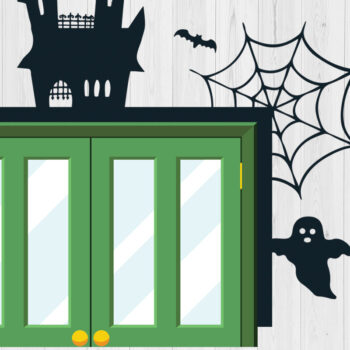 Intra απο ξύλο plywood 3mm-4mm πάχος - Πακέτο Halloween Door Corner  19 Δίασταση 15x15 cm INTRAFABR-80531413 - Image 3