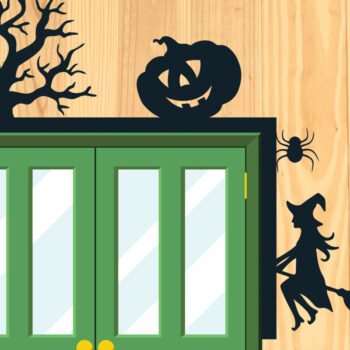Intra απο ξύλο plywood 3mm-4mm πάχος - Πακέτο Halloween Door Corner  20 Δίασταση 15x15 cm INTRAFABR-80531584 - Image 3
