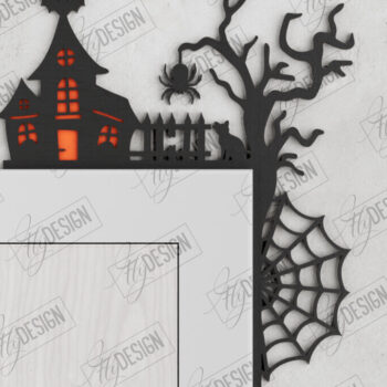 Intra απο ξύλο plywood 3mm-4mm πάχος - Πακέτο Halloween Door Corners |  CNC Δίασταση 15x15 cm INTRAFABR-104677340 - Image 10