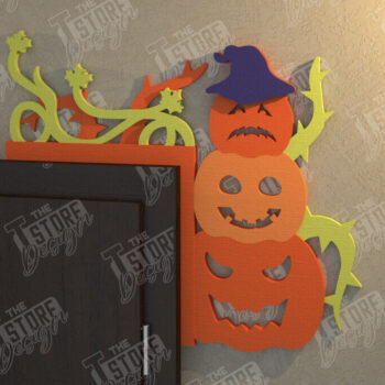 Intra απο ξύλο plywood 3mm-4mm πάχος - Πακέτο Halloween Door Corners |  CNC Δίασταση 15x15 cm INTRAFABR-104382483 - Image 4