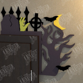 Intra απο ξύλο plywood 3mm-4mm πάχος - Πακέτο Halloween Door Corners |  CNC Δίασταση 15x15 cm INTRAFABR-104382483 - Image 11