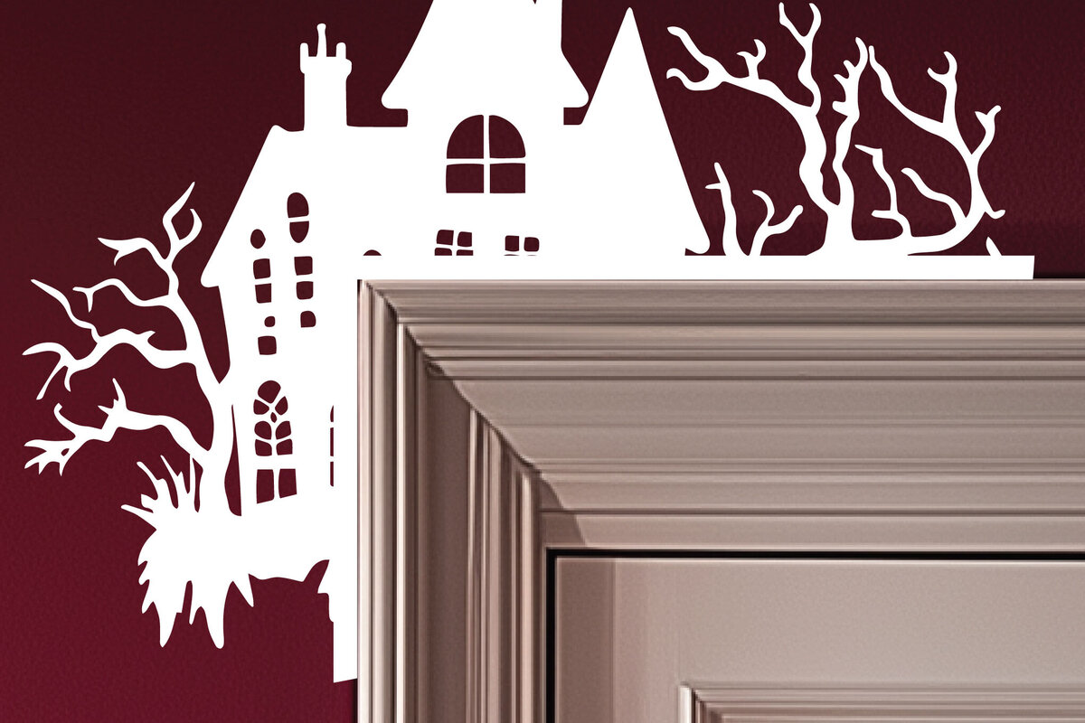 Intra απο ξύλο plywood 3mm-4mm πάχος - Halloween Door Corners Cut Laser  Δίασταση 20x25 cm INTRAFABR-105106483