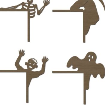 Intra απο ξύλο plywood 3mm-4mm πάχος - Halloween Door Corners Δίασταση 15x15 cm INTRAFABR-103797515 - Image 1