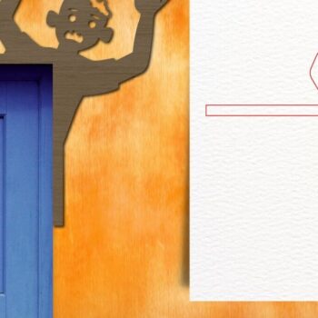 Intra απο ξύλο plywood 3mm-4mm πάχος - Halloween Door Corners Δίασταση 15x15 cm INTRAFABR-103797515 - Image 2