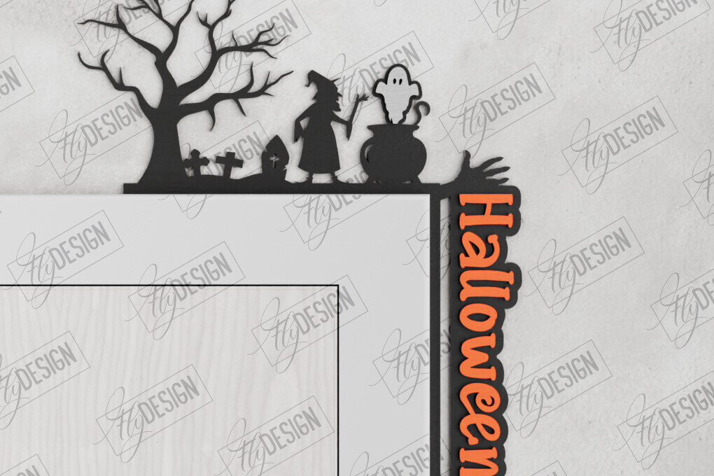 Intra απο ξύλο plywood 3mm-4mm πάχος - Halloween Door Corners | Διακόσμηση βεράντας Δίασταση 15x15 cm INTRAFABR-104676689