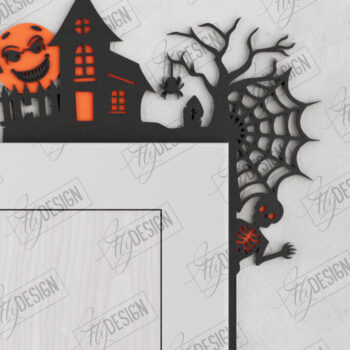 Intra απο ξύλο plywood 3mm-4mm πάχος - Halloween Door Corners | Διακόσμηση βεράντας Δίασταση 15x15 cm INTRAFABR-104676361 - Image 1