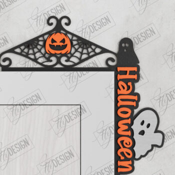 Intra απο ξύλο plywood 3mm-4mm πάχος - Halloween Door Corners | Διακόσμηση βεράντας Δίασταση 15x15 cm INTRAFABR-104676552 - Image 1