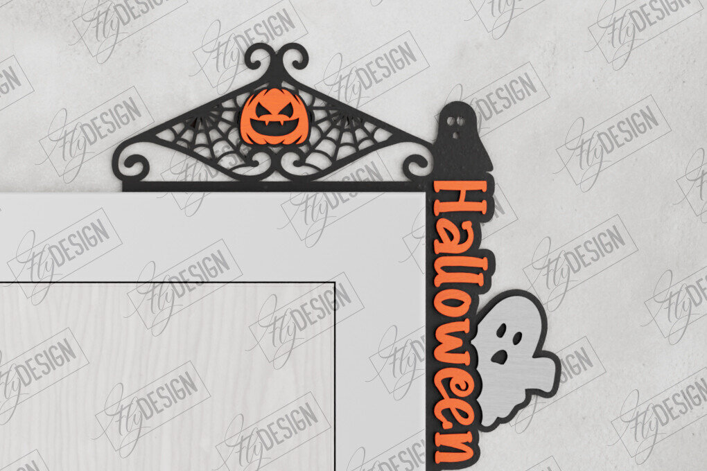 Intra απο ξύλο plywood 3mm-4mm πάχος - Halloween Door Corners | Διακόσμηση βεράντας Δίασταση 15x15 cm INTRAFABR-104676552