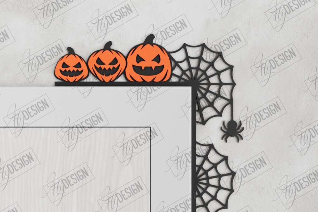 Intra απο ξύλο plywood 3mm-4mm πάχος - Halloween Door Corners | Διακόσμηση βεράντας Δίασταση 15x15 cm INTRAFABR-104676661