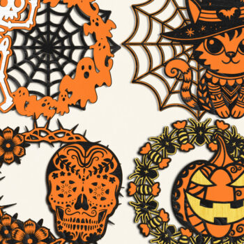 Intra απο ξύλο plywood 3mm-4mm πάχος - Πρότυπα δέσμης κρεμάστρας πόρτας αποκριών Δίασταση 12x12 cm INTRAFABR-106827787 - Image 1