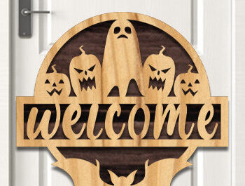 Intra απο ξύλο plywood 3mm-4mm πάχος - Δέσμη κοπής με λέιζερ κρεμάστρα πόρτας Halloween Δίασταση 15x15 cm INTRAFABR-76427661 - Image 2