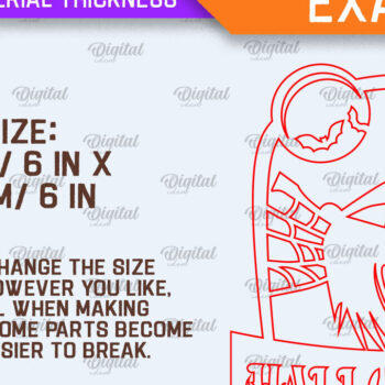 Intra απο ξύλο plywood 3mm-4mm πάχος - Σχέδιο κοπής με λέιζερ κρεμάστρα πόρτας αποκριών Δίασταση 15x15 cm INTRAFABR-104301120 - Image 2