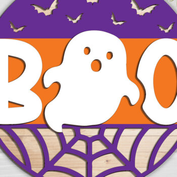 Intra απο ξύλο plywood 3mm-4mm πάχος - Halloween Door Hanger Δίασταση 15x15 cm INTRAFABR-102199505 - Image 1