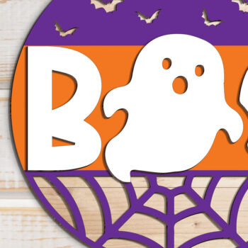 Intra απο ξύλο plywood 3mm-4mm πάχος - Halloween Door Hanger Δίασταση 15x15 cm INTRAFABR-102199505 - Image 2