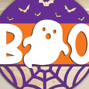 Intra απο ξύλο plywood 3mm-4mm πάχος - Halloween Door Hanger Δίασταση 15x15 cm INTRAFABR-102199505 - Image 3