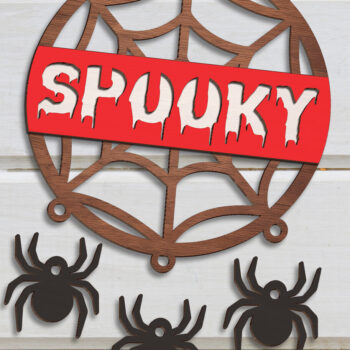 Intra απο ξύλο plywood 3mm-4mm πάχος - Halloween Door Hanger Δίασταση 15x15 cm INTRAFABR-102980606 - Image 3