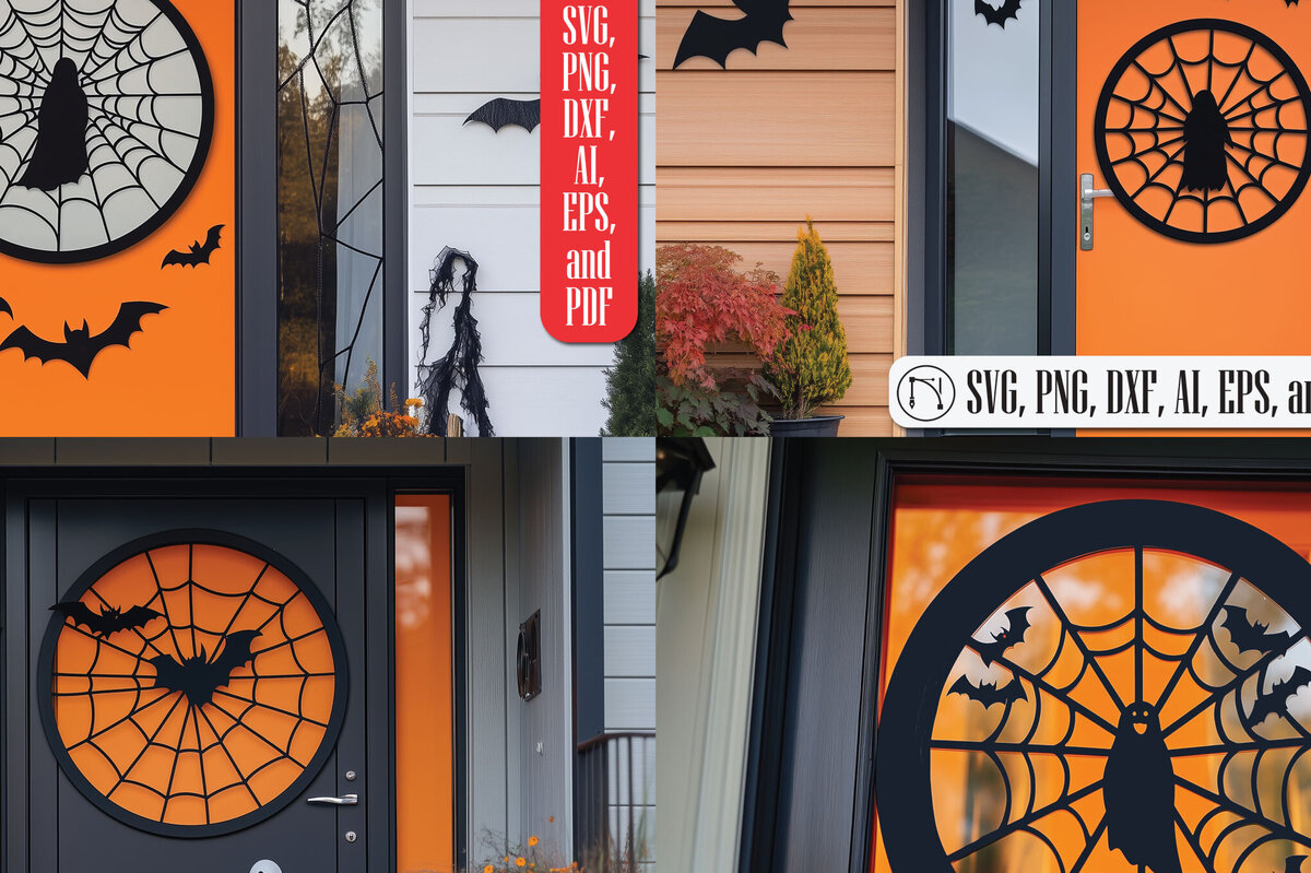 Intra απο ξύλο plywood 3mm-4mm πάχος - Πακέτο Halloween Door Hanger  Δίασταση 15x15 cm INTRAFABR-106577175