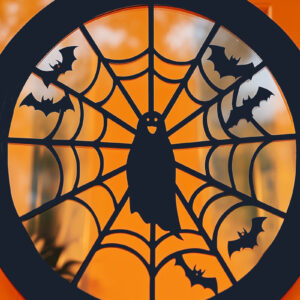 Intra απο ξύλο plywood 3mm-4mm πάχος - Κρεμάστρα πόρτας Halloween  Cut File Δίασταση 15x15 cm INTRAFABR-106574918