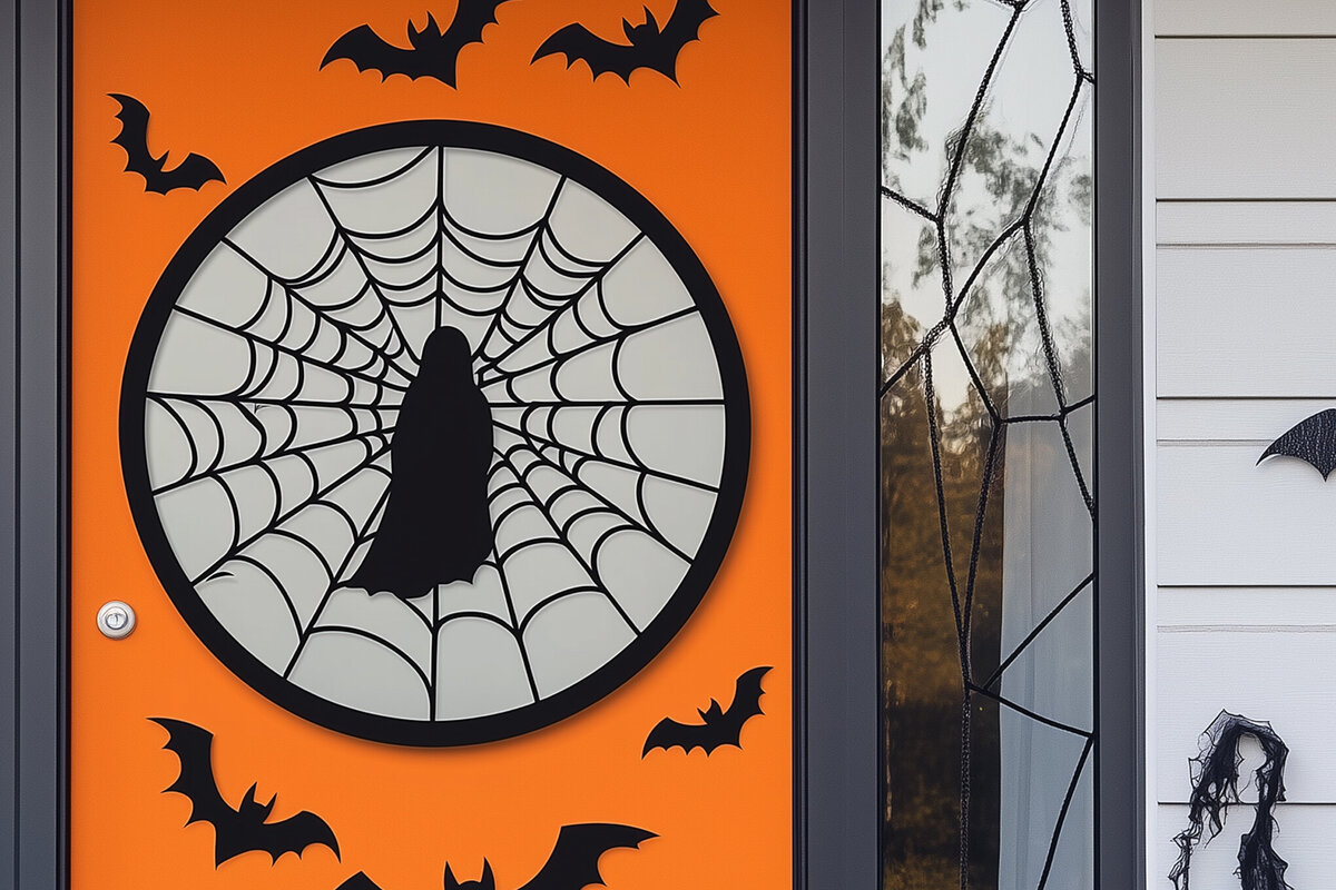 Intra απο ξύλο plywood 3mm-4mm πάχος - Κρεμάστρα πόρτας Halloween  Cut File Δίασταση 15x15 cm INTRAFABR-106574510