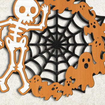 Intra απο ξύλο plywood 3mm-4mm πάχος - Κρεμάστρα πόρτας αποκριών με σκελετό Δίασταση 12x12 cm INTRAFABR-106267836 - Image 1