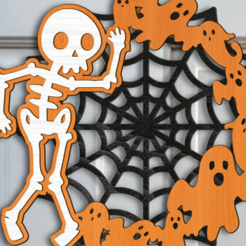 Intra απο ξύλο plywood 3mm-4mm πάχος - Κρεμάστρα πόρτας αποκριών με σκελετό Δίασταση 12x12 cm INTRAFABR-106267836 - Image 2