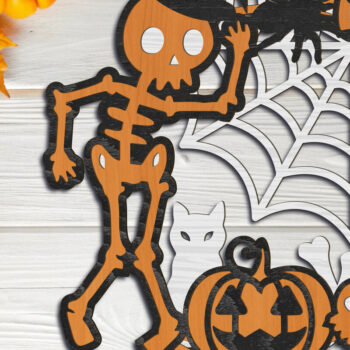 Intra απο ξύλο plywood 3mm-4mm πάχος - Αποκριάτικο στεφάνι κρεμάστρας πόρτας με σκελετό Δίασταση 12x12 cm INTRAFABR-106147118 - Image 3