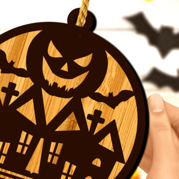 Intra απο ξύλο plywood 3mm-4mm πάχος - Πακέτο πινακίδων κρεμαστά πόρτας αποκριών Δίασταση 15x15 cm INTRAFABR-102913410 - Image 6