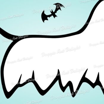 Intra απο ξύλο plywood 3mm-4mm πάχος - Halloween Doxie Ghost Dog Png Dxf Δίασταση 15x15 cm INTRAFABR-77881249 - Image 1