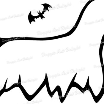 Intra απο ξύλο plywood 3mm-4mm πάχος - Halloween Doxie Ghost Dog Png Dxf Δίασταση 15x15 cm INTRAFABR-77881249 - Image 2