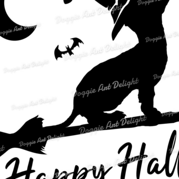 Intra απο ξύλο plywood 3mm-4mm πάχος - Halloween Doxie, περικοπής από τρομακτικό σκύλο Δίασταση 15x15 cm INTRAFABR-77653436 - Image 1