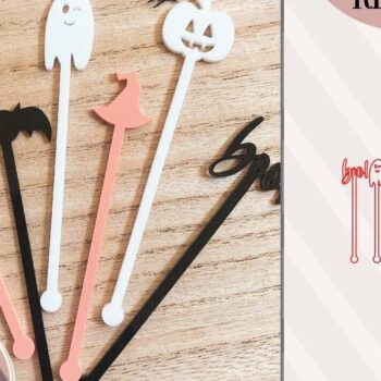 Intra απο ξύλο plywood 3mm-4mm πάχος - Halloween Drink Stir Sticks Δίασταση 15x15 cm INTRAFABR-72247046 - Image 2