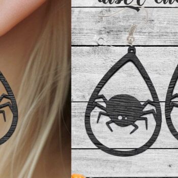 Intra απο ξύλο plywood 3mm-4mm πάχος -  κοπής με λέιζερ αποκριάτικων σκουλαρικιών Δίασταση 20x20 cm INTRAFABR-79749153 - Image 3