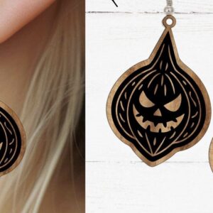 Intra απο ξύλο plywood 3mm-4mm πάχος -  κοπής με λέιζερ αποκριάτικων σκουλαρικιών, Glowfo Δίασταση 20x20 cm INTRAFABR-105155751