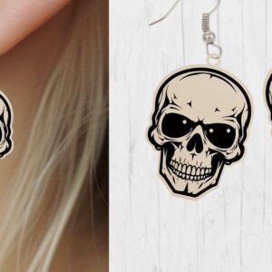 Intra απο ξύλο plywood 3mm-4mm πάχος -  κοπής με λέιζερ αποκριάτικων σκουλαρικιών Δίασταση 20x20 cm INTRAFABR-77017704