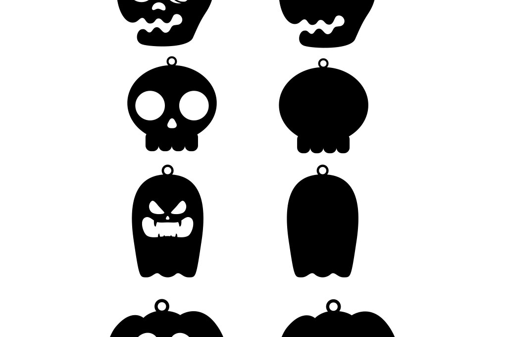 Intra απο ξύλο plywood 3mm-4mm πάχος - Αποκριάτικο σκουλαρίκι  Ghost Skull Δίασταση 3x3 cm INTRAFABR-69469869