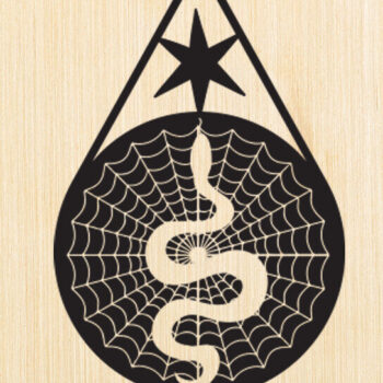 Intra απο ξύλο plywood 3mm-4mm πάχος - Αποκριάτικο σκουλαρίκι ,  κοπής με λέιζερ Δίασταση 15x18 cm INTRAFABR-92745481 - Image 2