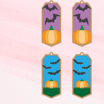 Intra απο ξύλο plywood 3mm-4mm πάχος - Σκουλαρίκια απόκριες | Κόψτε και Βαθμολογήστε Δίασταση 3x3 cm INTRAFABR-102306109 - Image 1