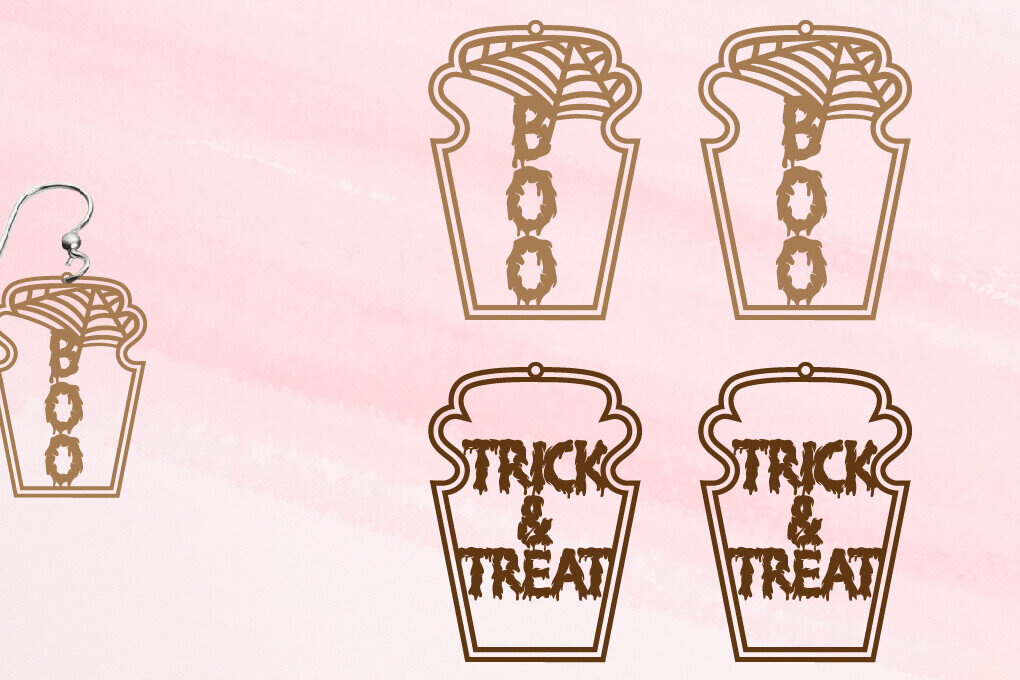 Intra απο ξύλο plywood 3mm-4mm πάχος - Σκουλαρίκια απόκριες | Αποκριάτικα κοσμήματα Δίασταση 3x3 cm INTRAFABR-101397291