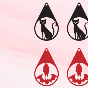 Intra απο ξύλο plywood 3mm-4mm πάχος - Σκουλαρίκια απόκριες | Αποκριάτικα κοσμήματα Δίασταση 3x3 cm INTRAFABR-101489824 - Image 1