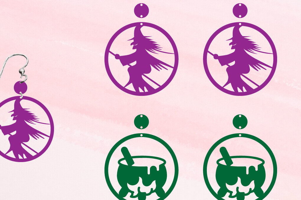 Intra απο ξύλο plywood 3mm-4mm πάχος - Σκουλαρίκια απόκριες | Αποκριάτικα κοσμήματα Δίασταση 3x3 cm INTRAFABR-101578428