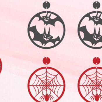 Intra απο ξύλο plywood 3mm-4mm πάχος - Σκουλαρίκια απόκριες | Αποκριάτικα κοσμήματα Δίασταση 3x3 cm INTRAFABR-102453982 - Image 1