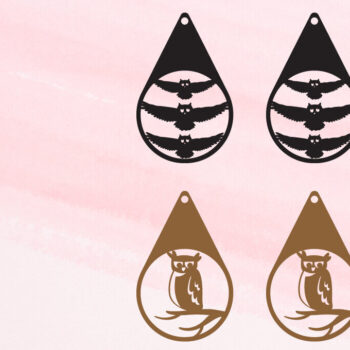 Intra απο ξύλο plywood 3mm-4mm πάχος - Σκουλαρίκια απόκριες | Αποκριάτικα κοσμήματα Δίασταση 3x3 cm INTRAFABR-102816912 - Image 1