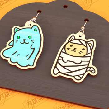 Intra απο ξύλο plywood 3mm-4mm πάχος - Σκουλαρίκια απόκριες | Κοσμήματα | Μπιζού Δίασταση 3x3 cm INTRAFABR-100472814 - Image 1